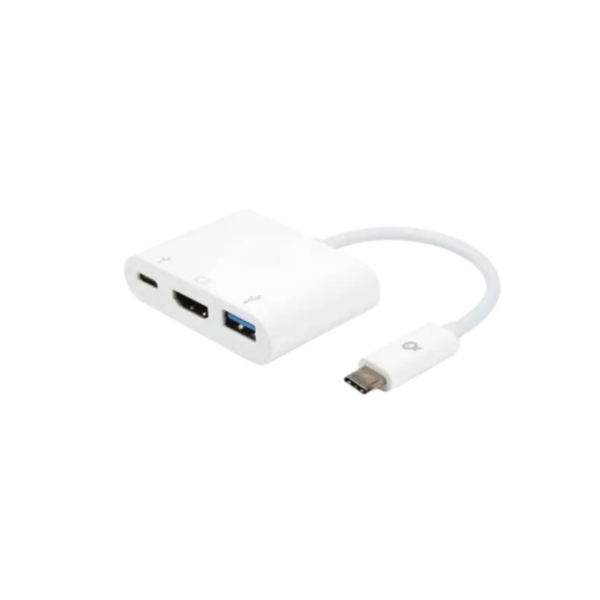 POSS USB C 3 WAY HDMI ADAPTER : USB C + A - HDMI